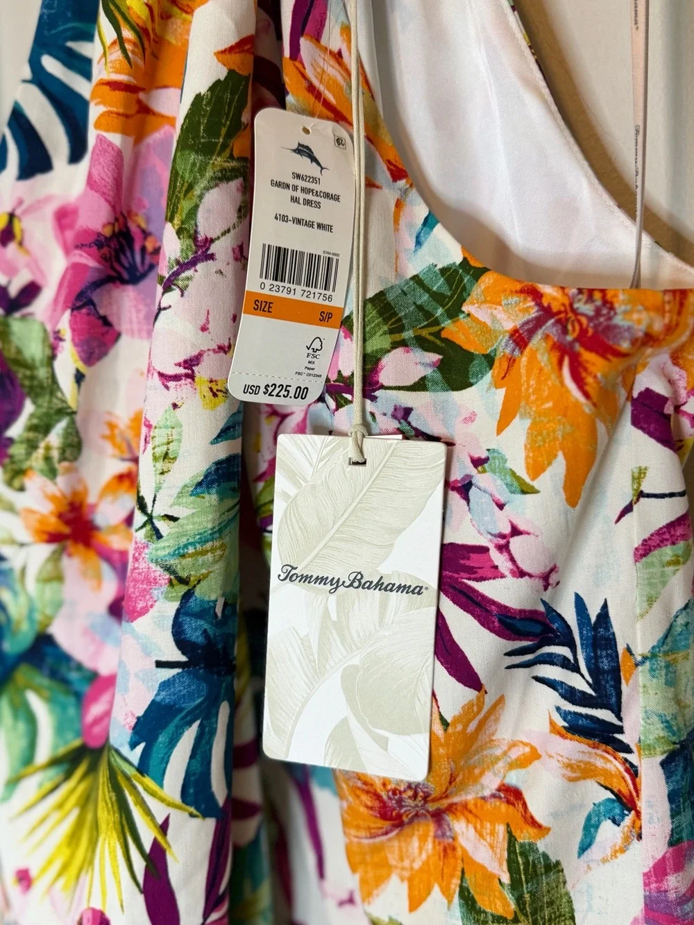 Tommy Bahama Garden of Hope and Courage Silk Dress Size SP - Picture 6 of 10